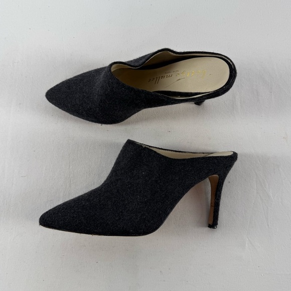 Bettye Muller Wool Heeled Mules in Dark‎ Grey Size 6 - Picture 1 of 6